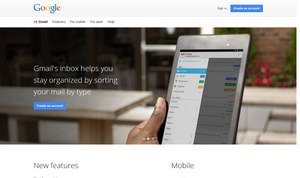 Gmail's about page, 2014-2015