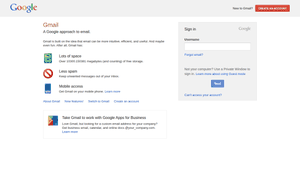 Gmail signed out, Late 2012-2013